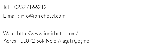 onic Hotel telefon numaralar, faks, e-mail, posta adresi ve iletiim bilgileri